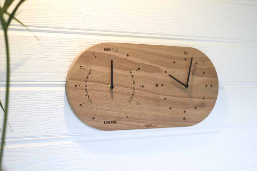 Tide & Time Double Clock – Pill Shape (48cm x 24cm)