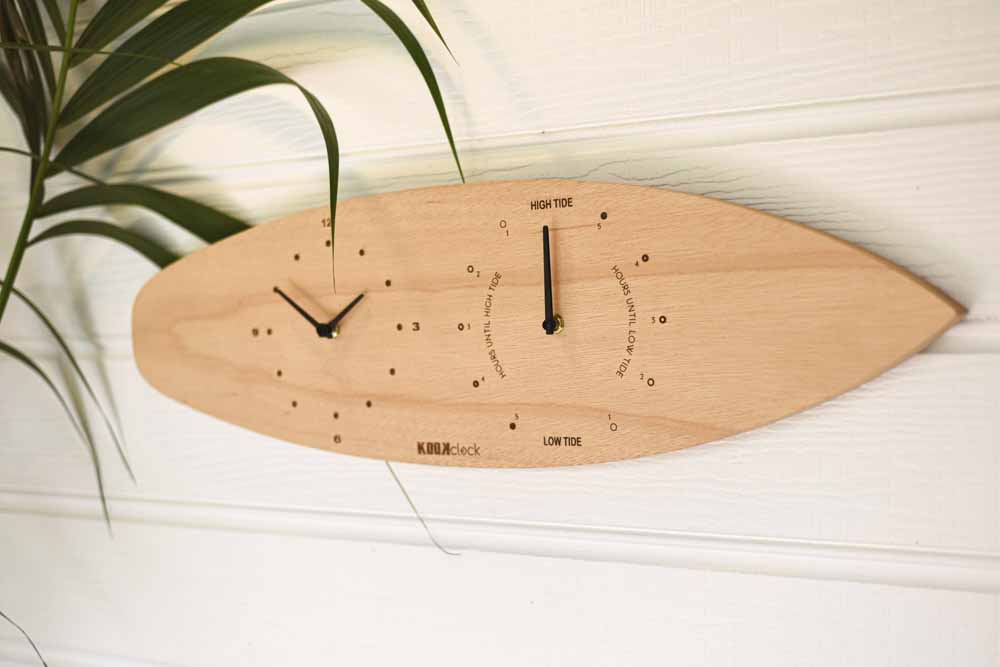 Tide & Time Clock – Surfboard Edition (69cm x 20cm)