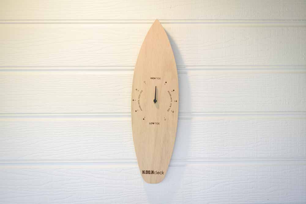Surfboard Timber Timepiece – Tide Clock (Peninsula Ash)